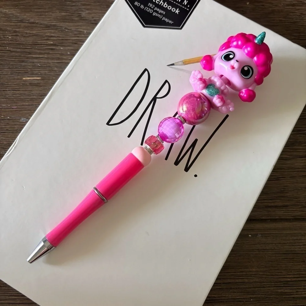 Pupcorn handmade beaded pen